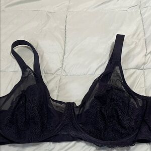 Sheer Lace Underwire Bra in Black — Elegant Support